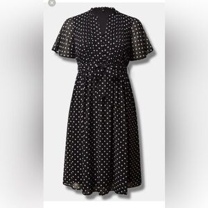 Torrid brand Black Polka Dot Dress - size 00/10